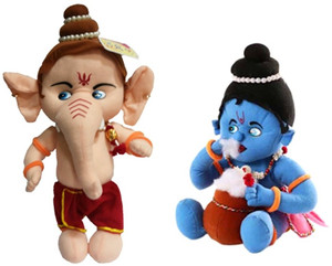 Saugat Traders Ganesha & Makhan Chor - 18 inch