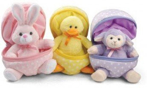 Plushland Polka Dot Zipper Easter Eggs Set Of 3