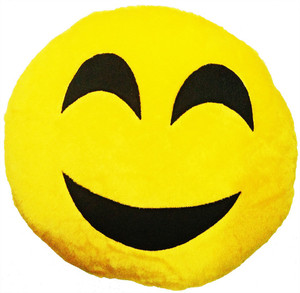 Gold Dust VKI5 Smiley Emoticon Decorative Cushion - 15 inch