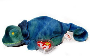 Ty Beanie Babies Iggy The Dye Iguana Rainbow Tags
