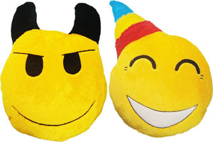 Gold Dust VKIDB Smiley Emoticon Decorative Cushion - 15 inch