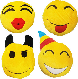 Gold Dust VKI3CDB Smiley Emoticon Decorative Cushion - 15 inch