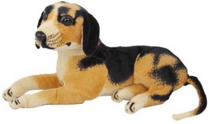 Swastikunj Beagle Sitting Dog Soft Toy(32 Cm)  - 10 cm