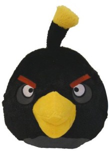 Angry Birds Plush 12Inch Black Bird With Sound