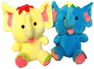 Chinmayi Cute Small Combo Elephant Soft Toy,High Quality - 20 cm