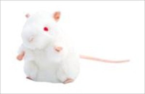 Giant Microbes Spd0805 White Lab Mouse Plush