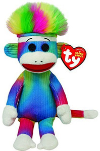 TY Beanie Babies Rainbow Sock Monkey