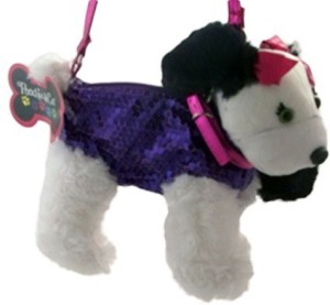 Poochie & Co. Girl'S Plush Sequin Puppy Pursecn21639 Purple