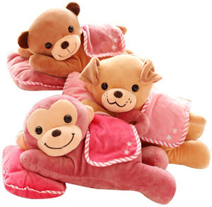 ToynJoy Small Lying Pillow Animal Cute Soft & Plush toy as Special Gift - 30 cm