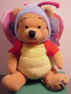 Disney Winnie The Pooh Bean Bag Plush Butterfly Pooh