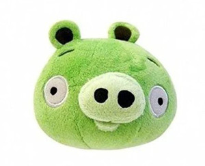 Commonwealth Toys Angry Birds 5Inch Plush Green Pig