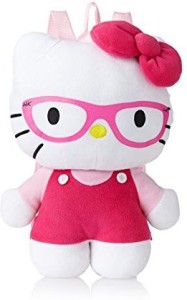 Hello Kitty Plush Backpack Pink With Glasses