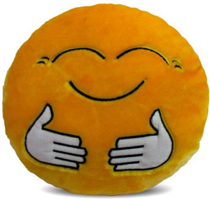 Deals India Yellow Hugging Smiley Cushion - 35 cm(smileyE) - 10 cm