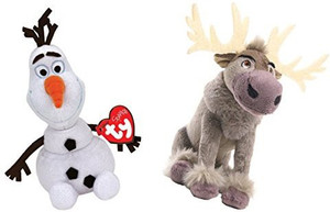 Ty Disney Frozen Sparkle Olaf And Sven Standard Sized Beanie