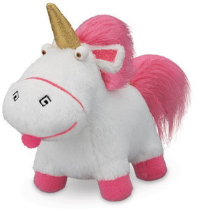 pink fluffy unicorn toy