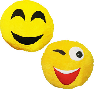 Gold Dust VKI54 Smiley Emoticon Decorative Cushion - 15 inch