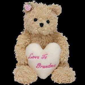 Ty 1 X Beanie Ba Dear Heart The Bear (Hallmark Gold Crown