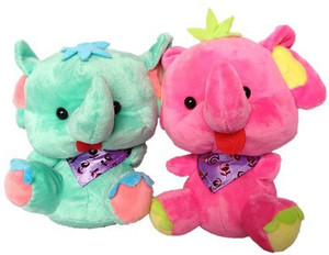 Chinmayi Cute Small Combo Elephant Soft Toy,High Quality - 20 cm