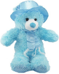 Cuddles Collections Cap teddy Blue - 85 cm