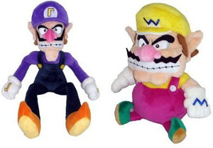 Little Leaf Buddy Mario Plush Doll Set of 2 - Wario & Waluigi - 24 inch