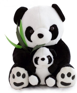 ToynJoy 2 Feet Cute Plush Sitting Panda Mother & Son Stuffed Bear - 24 inch