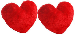 Cally Heart Shaped Pillow, Valentines Gift for Girlfriend, Gift for Her, Home Decor, Love Cushion - Large Size (Pack of 2) - 40 cm