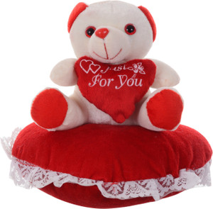 Joy Mart Cute Heart Sitting Teddy Bear. Specially for valentine or special ones - 28 cm
