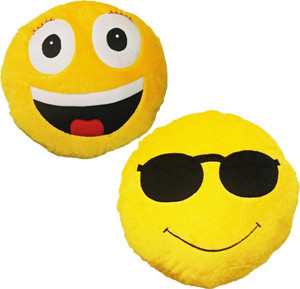 Gold Dust KUA72 Smiley Emoticon Decorative Cushion - 15 inch