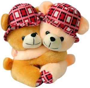Sana Teddy Couplw With fancy hat cm 18 - 18 cm
