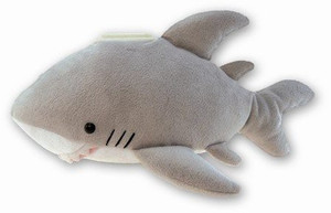 Puzzled Plush Shark Huggie Bank