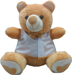 Ultra Bow & Jacket Teddy Soft Toy Brown - 15 inch