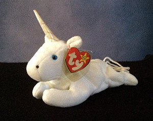 TY Beanie Babies Mystic The Unicorn With Iridescent Horn