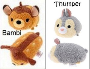Disney New 2Pc Mini Tsum Tsum Plush Set Bambi And Thumper 35