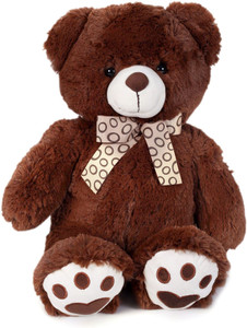 Starwalk Classic bear with Ribbon Dark brown - 55 cm