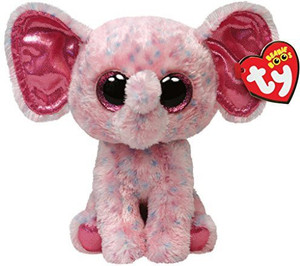 Ty Beanie Boos Ellie Pink Speckled Elephant Regular Plush - 25 inch