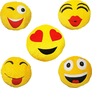 Gold Dust VKI431C7 Smiley Emoticon Decorative Cushion - 15 inch