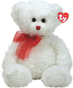 Ty Hollibear Hollibear White Bear With Red Ribbon