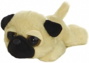 Aurora Poncho The Plush Pug Dreamy Eyes Laying Dog