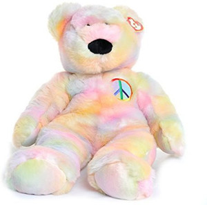 TY Beanie Babies Extra Large Peace Bearoriginal Buddy