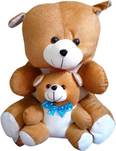 S S Mart Brown Mother Baby Teddy Bear Soft Toy - 40 cm