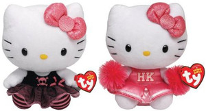 Ty Beanie Babies Hello Kit Cheerleader & Punk Set Of 2 Plush