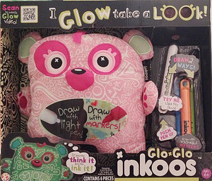 Inkoos Glo in the Dark Inkoos Glo*Glo Glow In The Dark Pink Bear