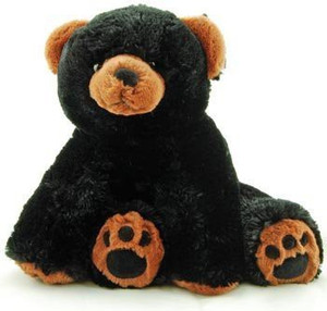 Soft Floppy Plush Super Stuffed Black Bear Plush Toy with Weighted Feet - Stands up 11