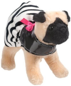 Douglas Toy S Dana Pug Plush Dog With Zebra Coat