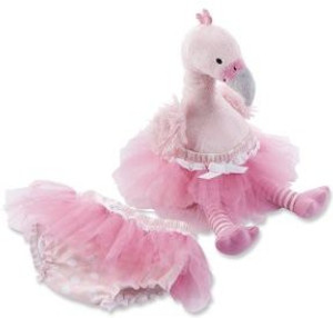 Baby Aspen Fancy Pants Plush Flamingo & Bloomer For Bapink06 Months