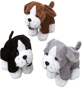 US Toys Sitting Puppy Dog Animals Plush (1 Dozen)Assorted Color