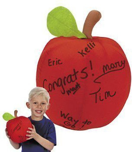 Oriental Trading Company Plush Autograph Apple Novelty& Plush