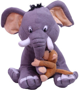 Tabby Cute & Innocent Elephant Soft Toys - 14 inch