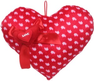 Deals India Deals India Valentine Red Love Ribbon Heart Stuffed soft plush toy Love Girl - 35cm  - 35 cm