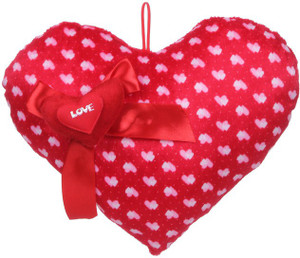 Deals India Deals India Valentine Red Love Ribbon Heart Stuffed soft plush toy Love Girl - 35cm - 35 cm
